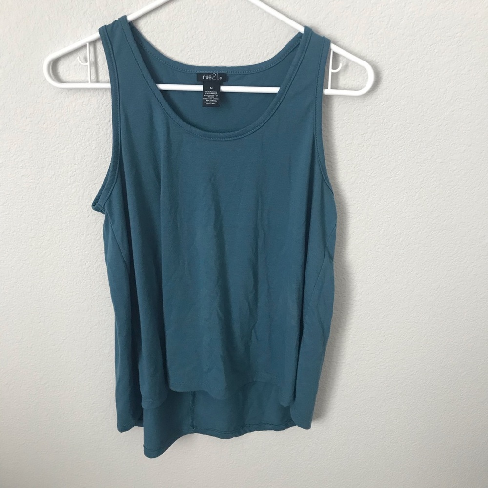 Rue21 High Low Blue Tank Top